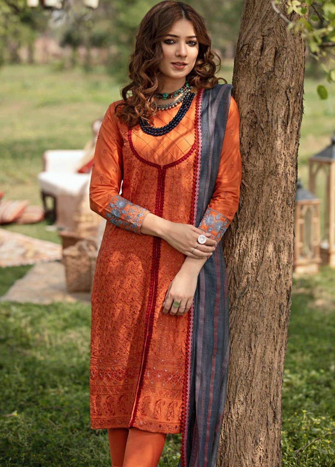 Florent Embroidered Lawn Suits Unstitched 3 Piece FL25EF FL-7 B - Summer Collection main image 0