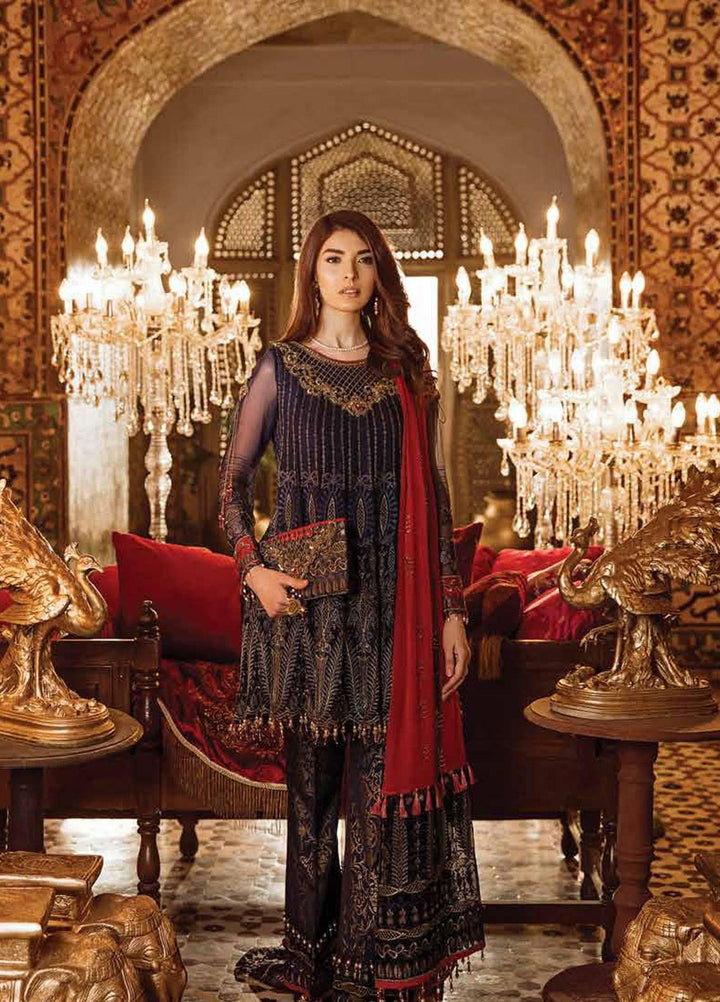 Flossie Embroidered Chiffon Suits Unstitched 3 Piece Love Notes - Luxury Collection