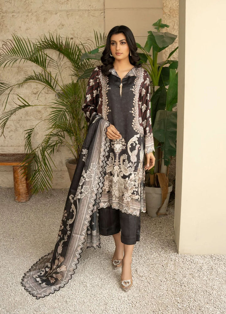 Fluer Prints by Ziara Printed Cambric Suits Unstitched 3 Piece ZI25FP Bella - Summer Collection