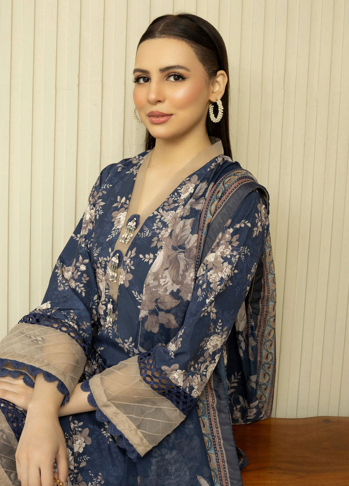 Fluer Prints by Ziara Printed Cambric Suits Unstitched 3 Piece ZI25FP Twilight - Summer Collection