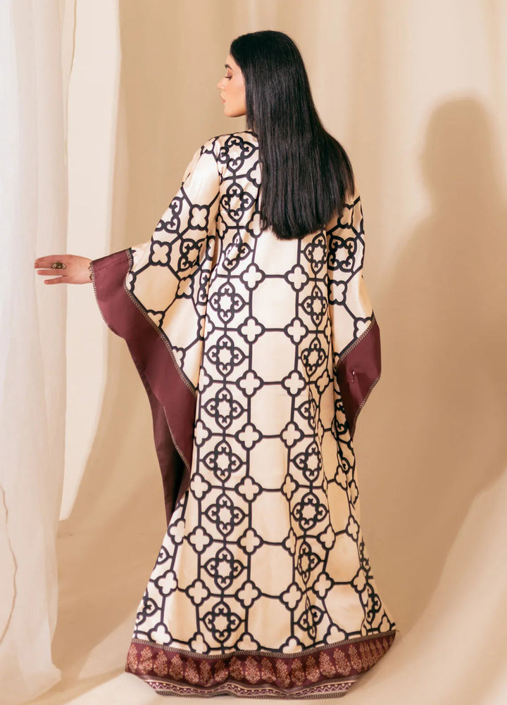 Fozia Khalid Luxury Pret Silk Kaftan Ember Essence