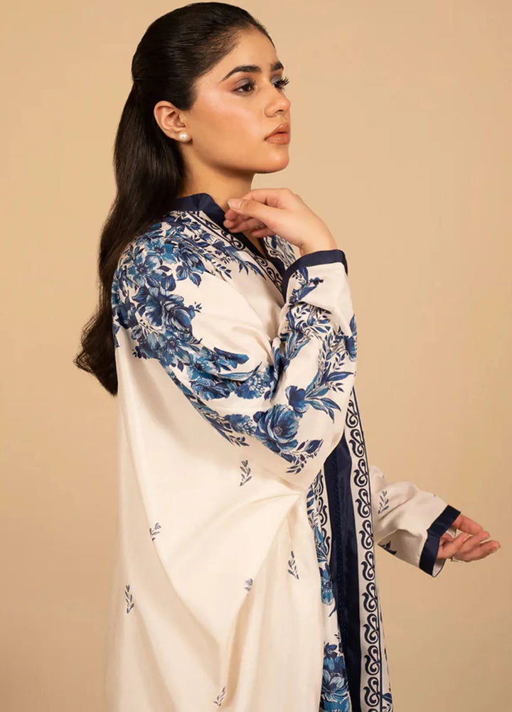 Fozia Khalid Pret Casual Khaadi Silk 2 Piece Suit Elysian