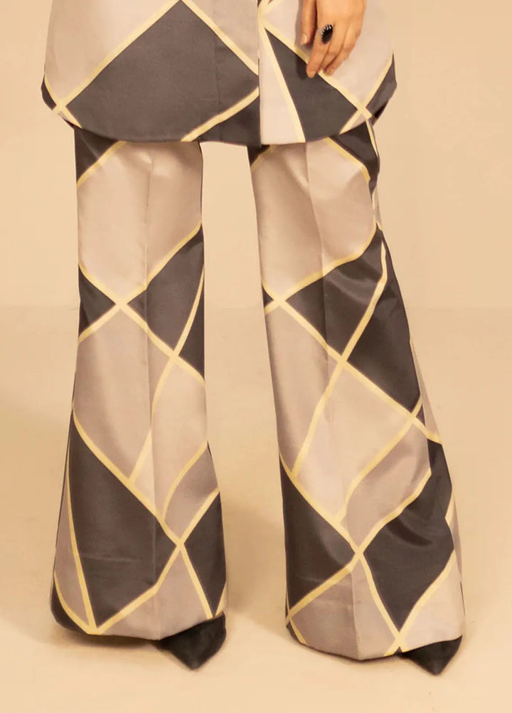 Fozia Khalid Pret Casual Khaadi Silk 2 Piece Suit Orion