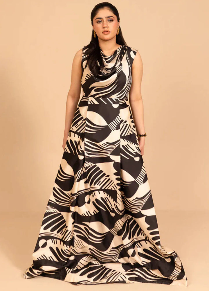 Fozia Khalid Pret Casual Shamoz Silk Maxi Astral