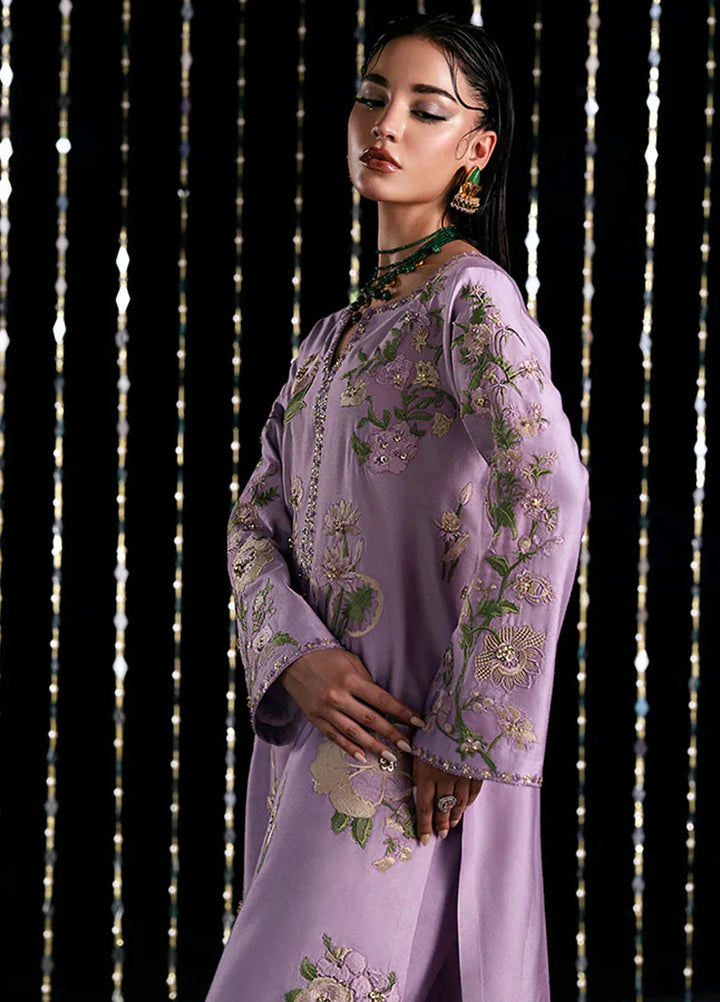 Fozia Khalid Pret Embroidered Cotton net 2 Piece Suit Luna