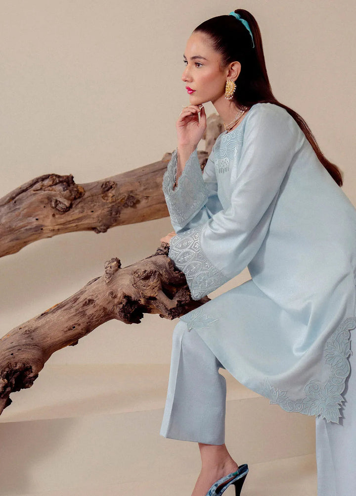 Fozia Khalid Pret Embroidered Cotton Net 2 Piece Suit Rahat
