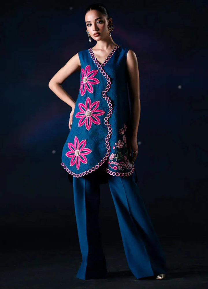 Fozia Khalid Pret Embroidered Cotton net 2 Piece Suit Vega