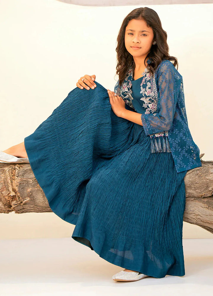 Fozia Khalid Pret Embroidered Organza 2 Piece Suit For Kids Aaliyah