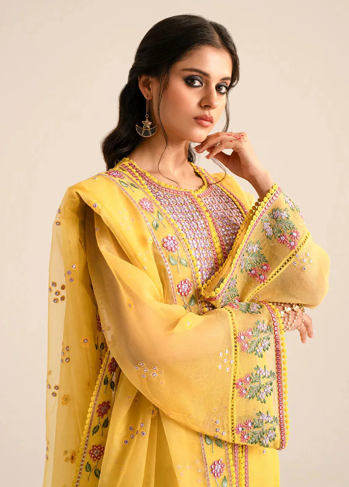 Fozia Khalid Pret Embroidered Organza 3 Piece Suit Helin