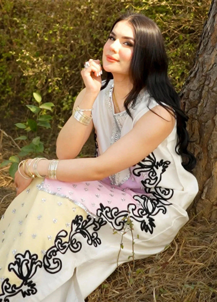 Fozia Khalid Pret Embroidered Sheesha Silk 3 Piece Suit Nooreh