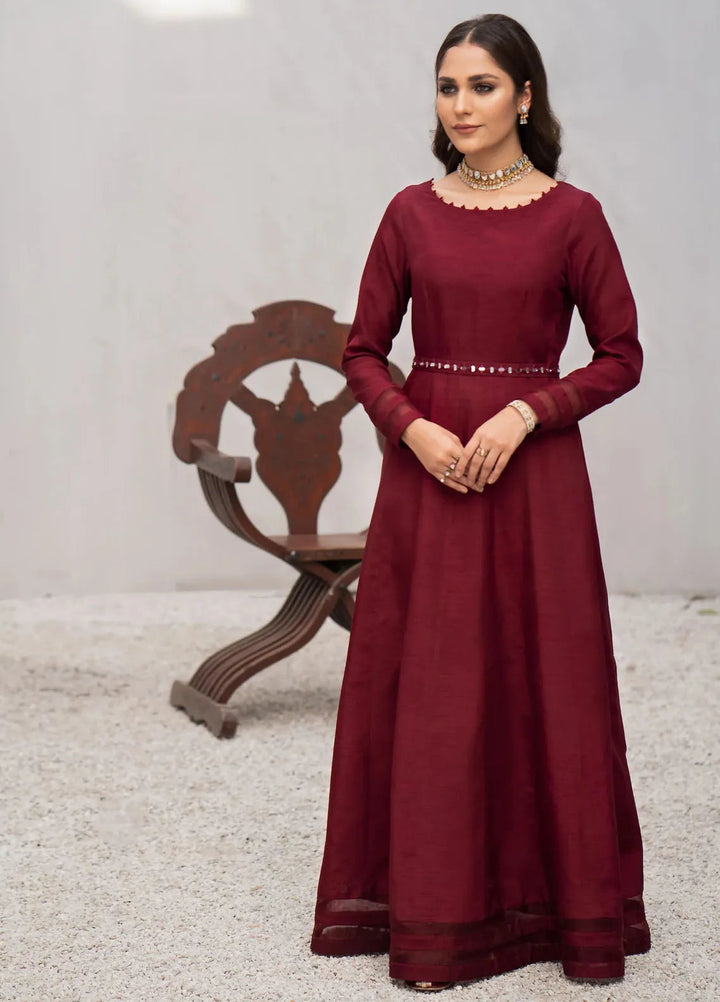 Fozia Khalid Pret Embroidered Silk 2 Piece Suit FK-W-05