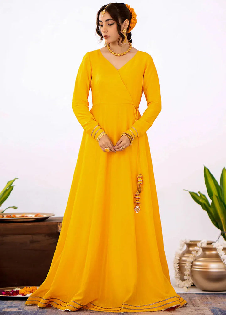 Fozia Khalid Pret Embroidered Silk 2 Piece Suit Ishmal