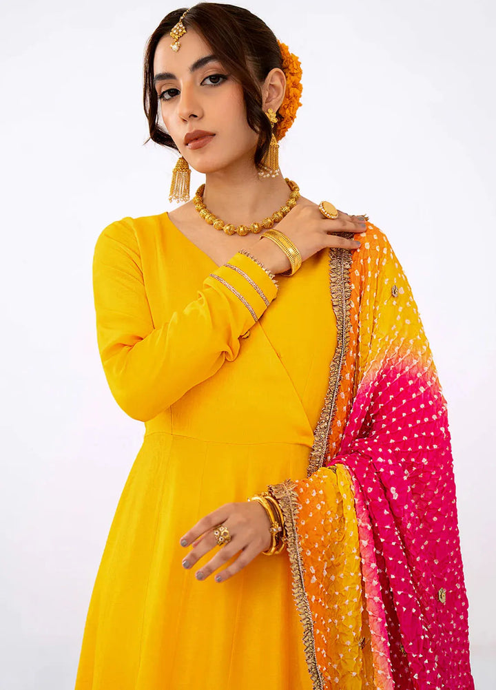 Fozia Khalid Pret Embroidered Silk 2 Piece Suit Ishmal