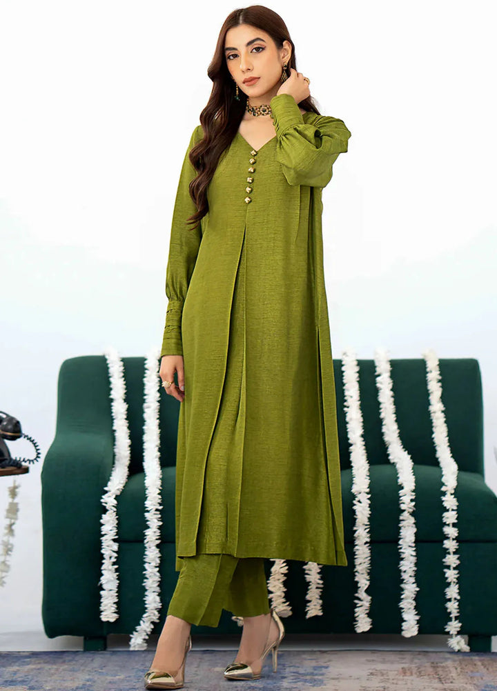 Fozia Khalid Pret Embroidered Silk 2 Piece Suit Zahira