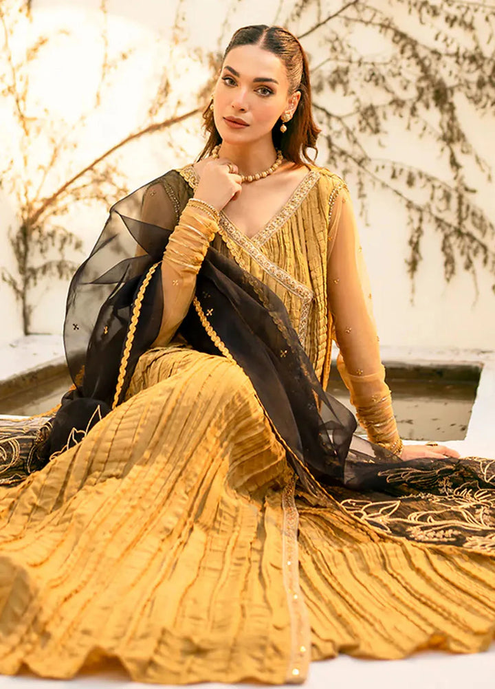 Fozia Khalid Pret Embroidered Silk 3 Piece Suit Sehar