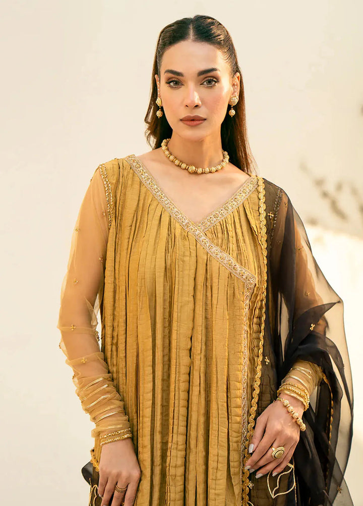 Fozia Khalid Pret Embroidered Silk 3 Piece Suit Sehar