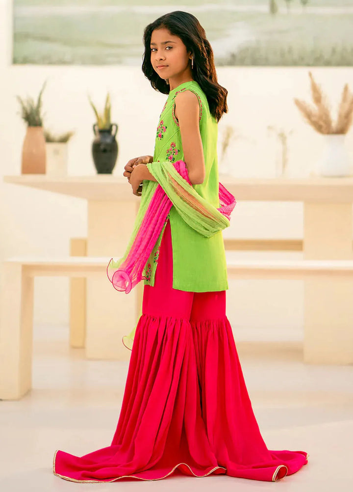 Fozia Khalid Pret Embroidered Silk 3 Piece Suit Soraya