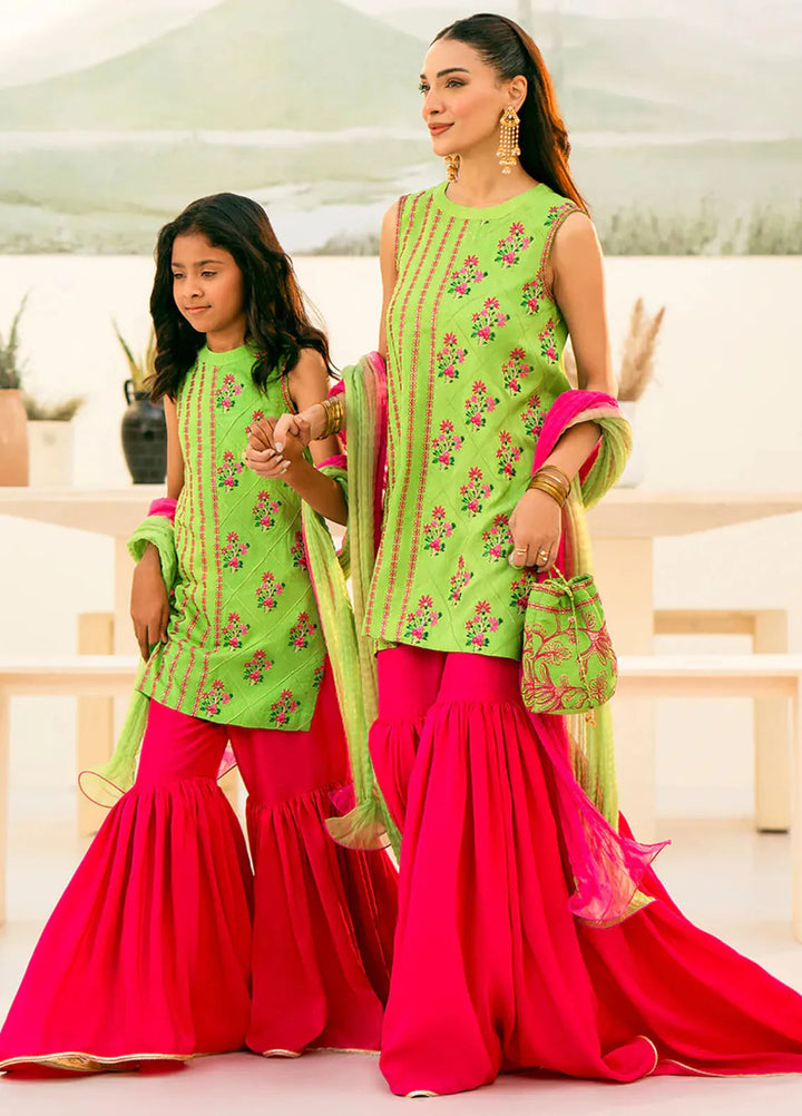 Fozia Khalid Pret Embroidered Silk 3 Piece Suit Soraya