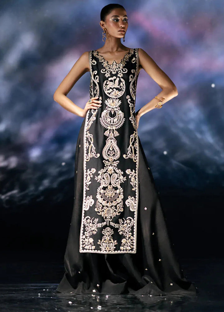 Fozia Khalid Pret Embroidered Silk tissue 2 Piece Suit Estelle