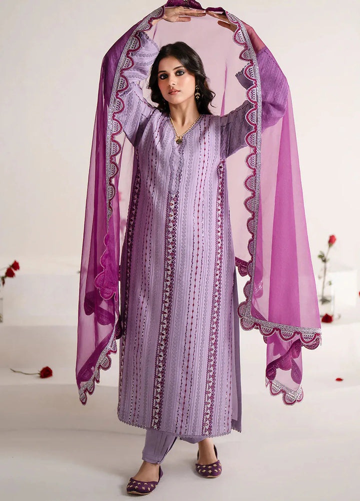 Fozia Khalid Pret Embroidered Viscose 3 Piece Suit Selin