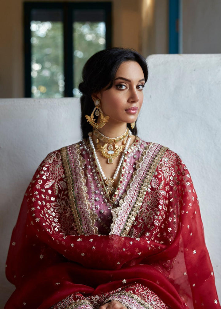 Freeshia by Suffuse Embroidered Organza Suits Unstitched 4 Piece FRS22-WD2 Zaiba - Wedding Collection