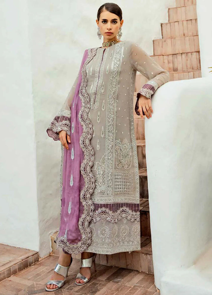 Freesia Luxury Formals Embroidered Chiffon Suit Unstitched 3 Piece FRE24L Taiel FW23515 - Formals Collection