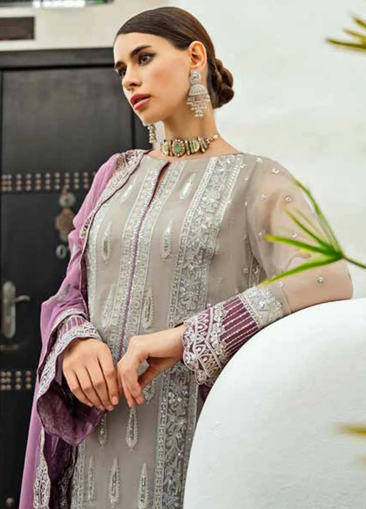 Freesia Luxury Formals Embroidered Chiffon Suit Unstitched 3 Piece FRE24L Taiel FW23515 - Formals Collection