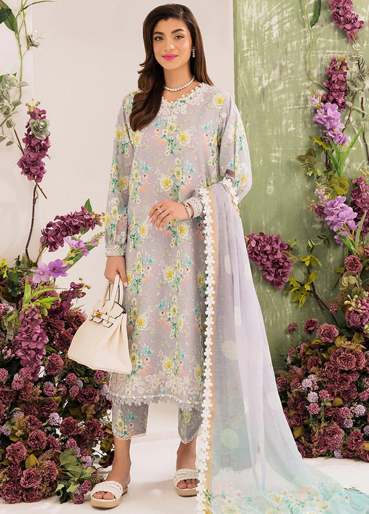 French Garden By Faixa Faixal Embroidered Lawn Suits Unstitched 3 Piece FFX23FG lily - Eid Collection