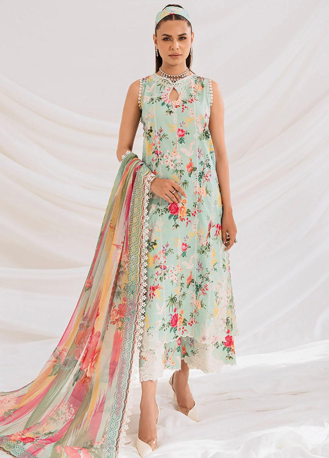 Maya By Faixa Faixal Embroidered Schiffli Suit Unstitched 3 Piece FFX24M Ceren - Summer Collection