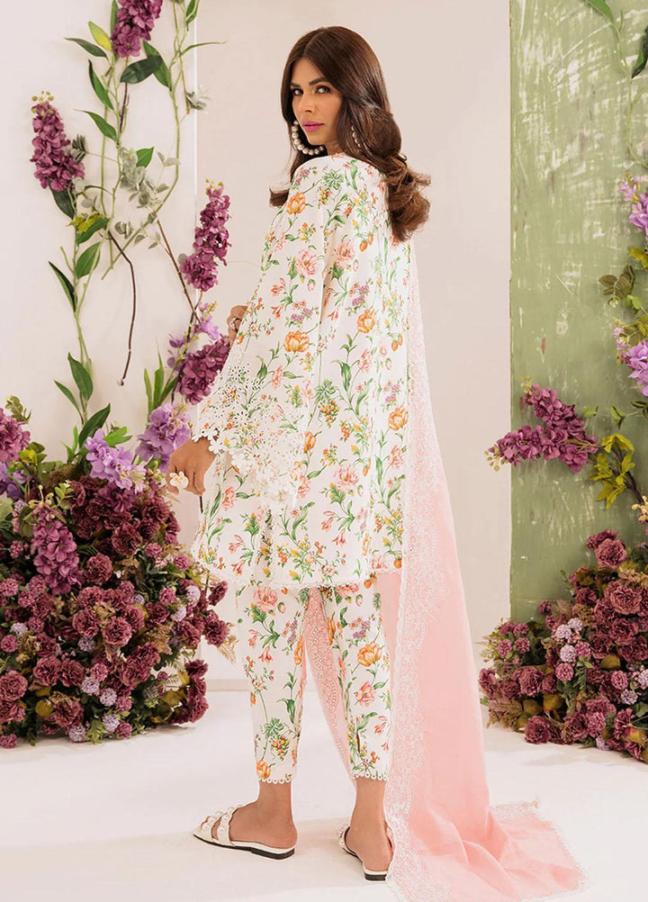 French Garden By Faixa Faixal Embroidered Lawn Suits Unstitched 3 Piece FFX23FG Aster - Eid Collection