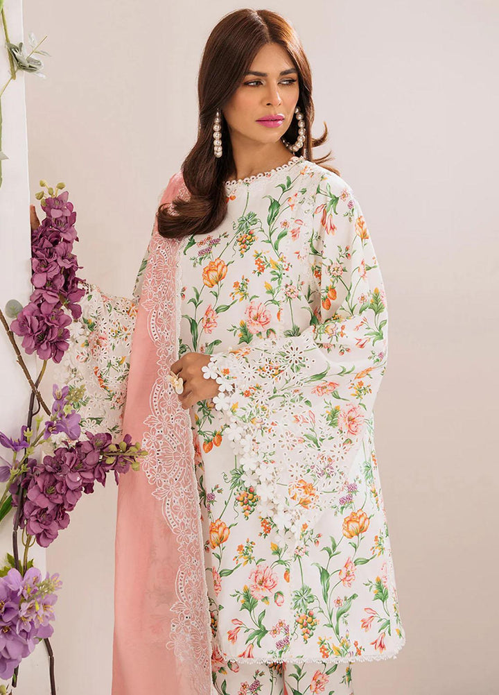 French Garden By Faixa Faixal Embroidered Lawn Suits Unstitched 3 Piece FFX23FG Aster - Eid Collection