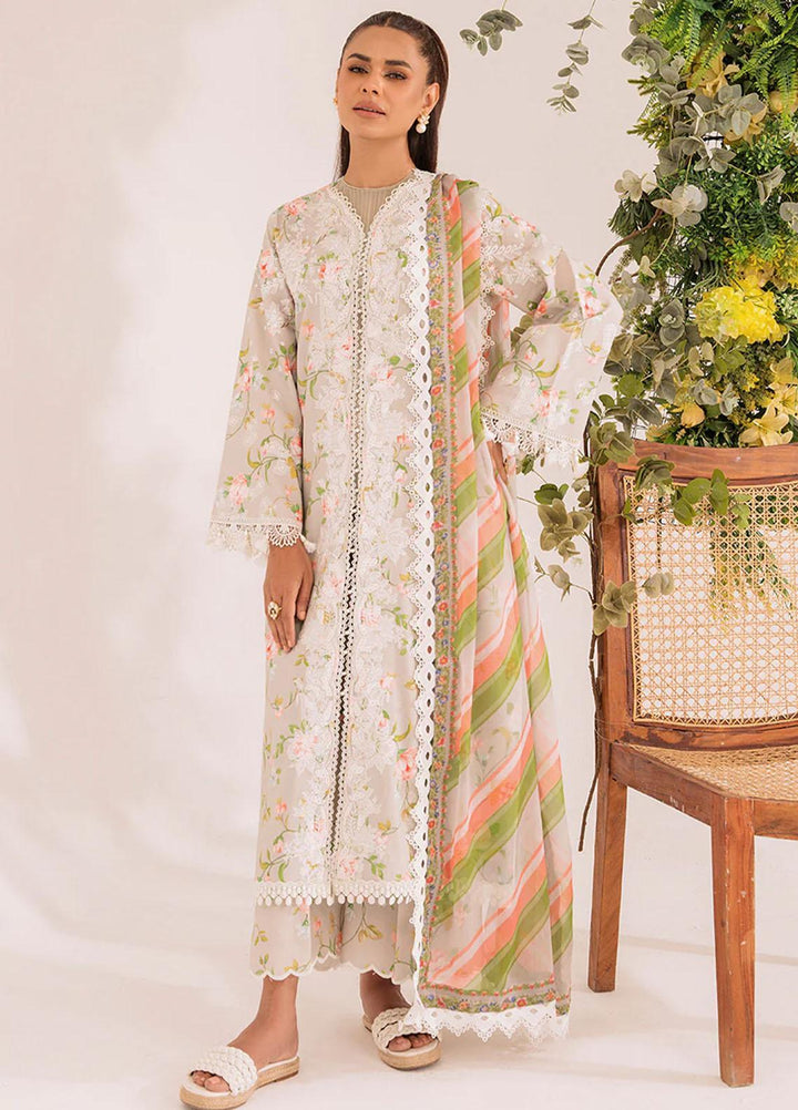 French Garden By Faixa Faixal Embroidered Lawn Suits Unstitched 3 Piece FFX23FG Bria - Eid Collection