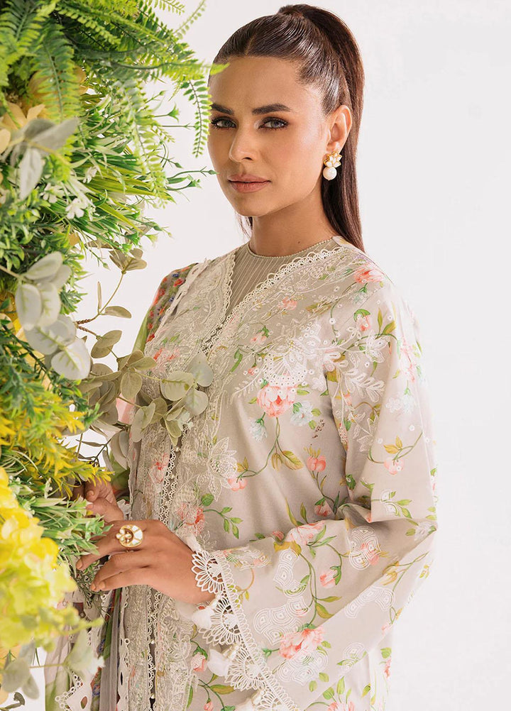 French Garden By Faixa Faixal Embroidered Lawn Suits Unstitched 3 Piece FFX23FG Bria - Eid Collection