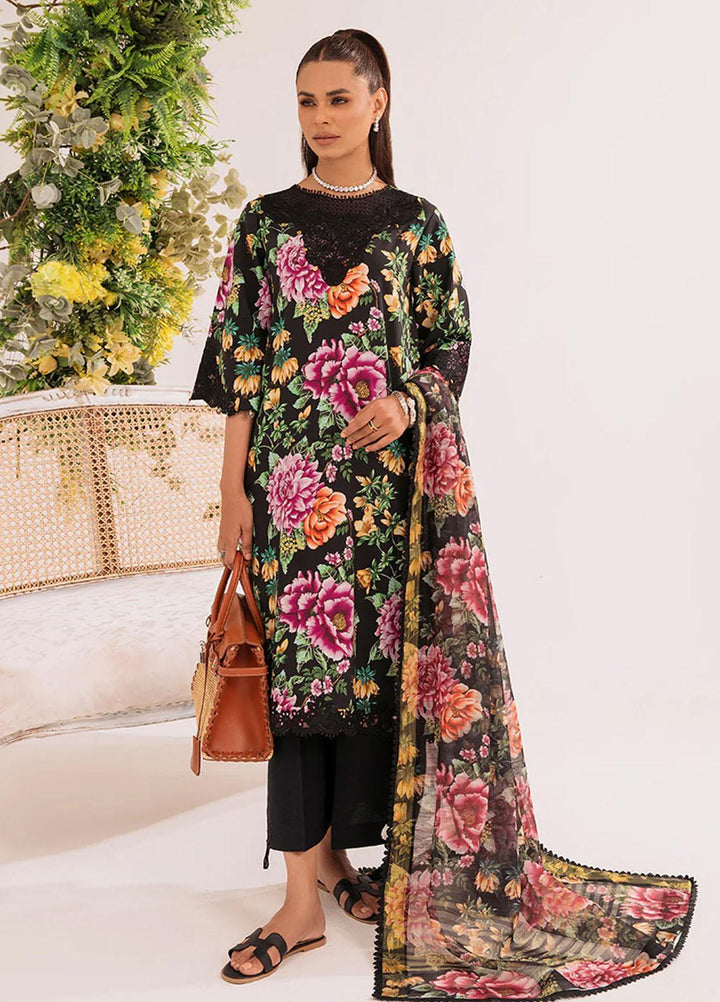 French Garden By Faixa Faixal Embroidered Lawn Suits Unstitched 3 Piece FFX23FG Dahlia - Eid Collection