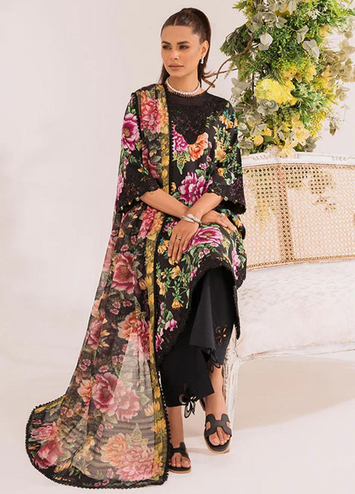 French Garden By Faixa Faixal Embroidered Lawn Suits Unstitched 3 Piece FFX23FG Dahlia - Eid Collection