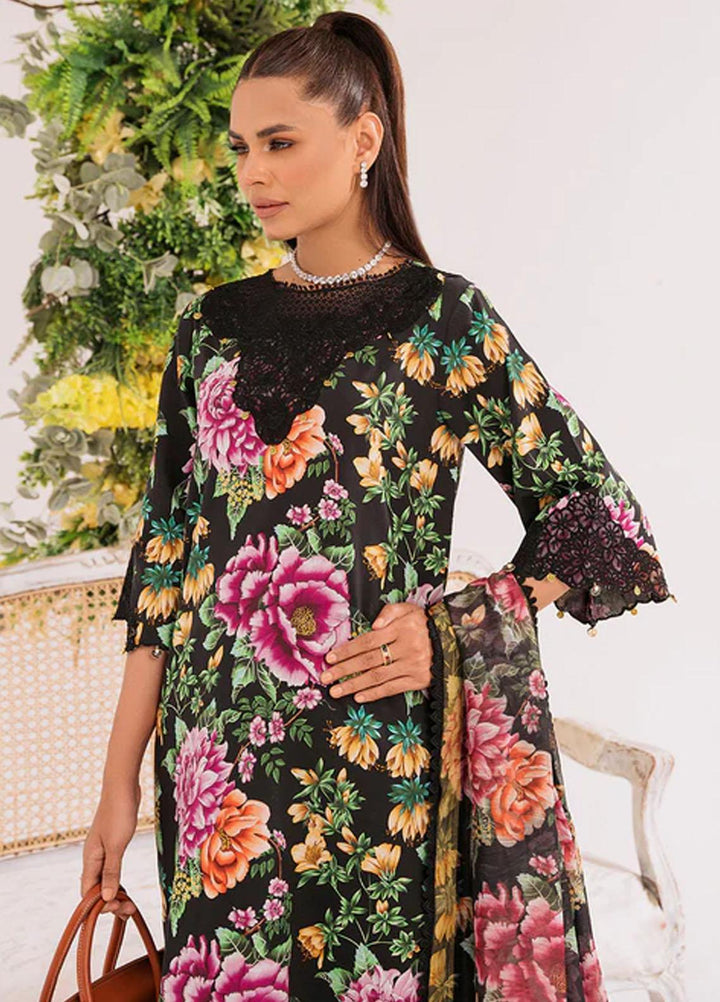 French Garden By Faixa Faixal Embroidered Lawn Suits Unstitched 3 Piece FFX23FG Dahlia - Eid Collection