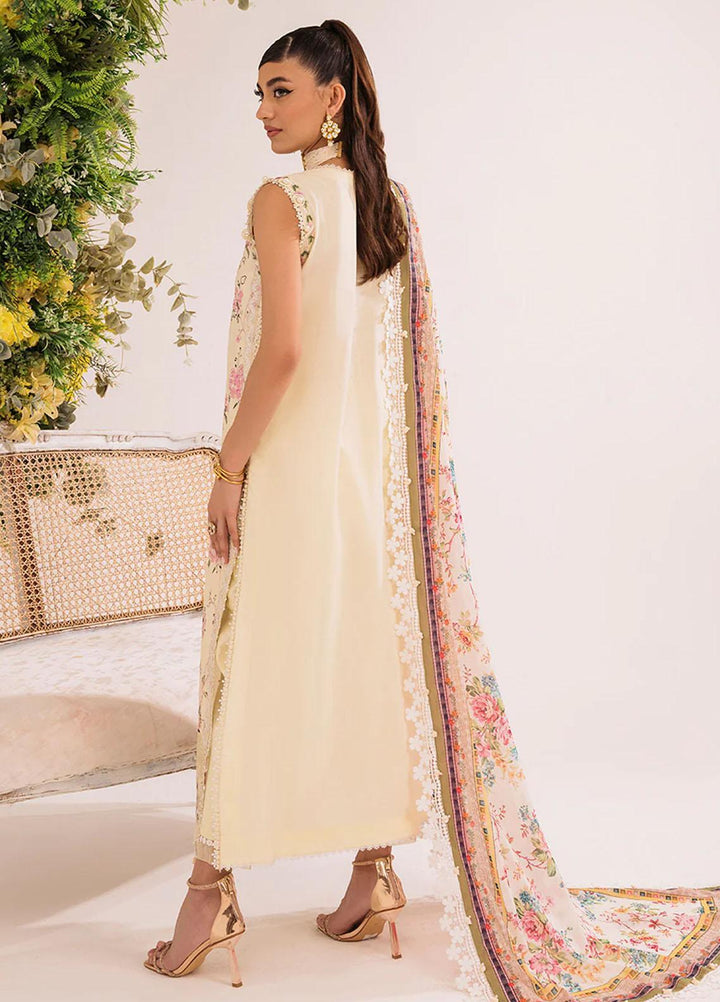 French Garden By Faixa Faixal Embroidered Lawn Suits Unstitched 3 Piece FFX23FG Summer Sunrise - Eid Collection