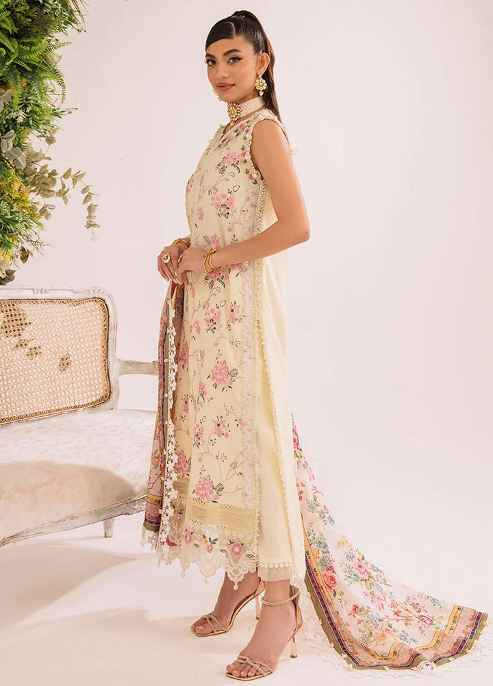 French Garden By Faixa Faixal Embroidered Lawn Suits Unstitched 3 Piece FFX23FG Summer Sunrise - Eid Collection