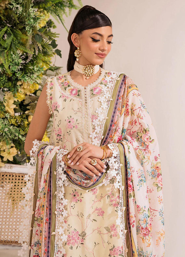 French Garden By Faixa Faixal Embroidered Lawn Suits Unstitched 3 Piece FFX23FG Summer Sunrise - Eid Collection