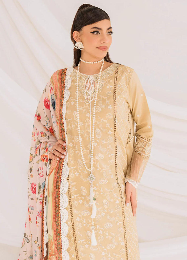 French Garden By Faixa Faixal Embroidered Lawn Suits Unstitched 3 Piece FFX23FG Cecelia - Eid Collection