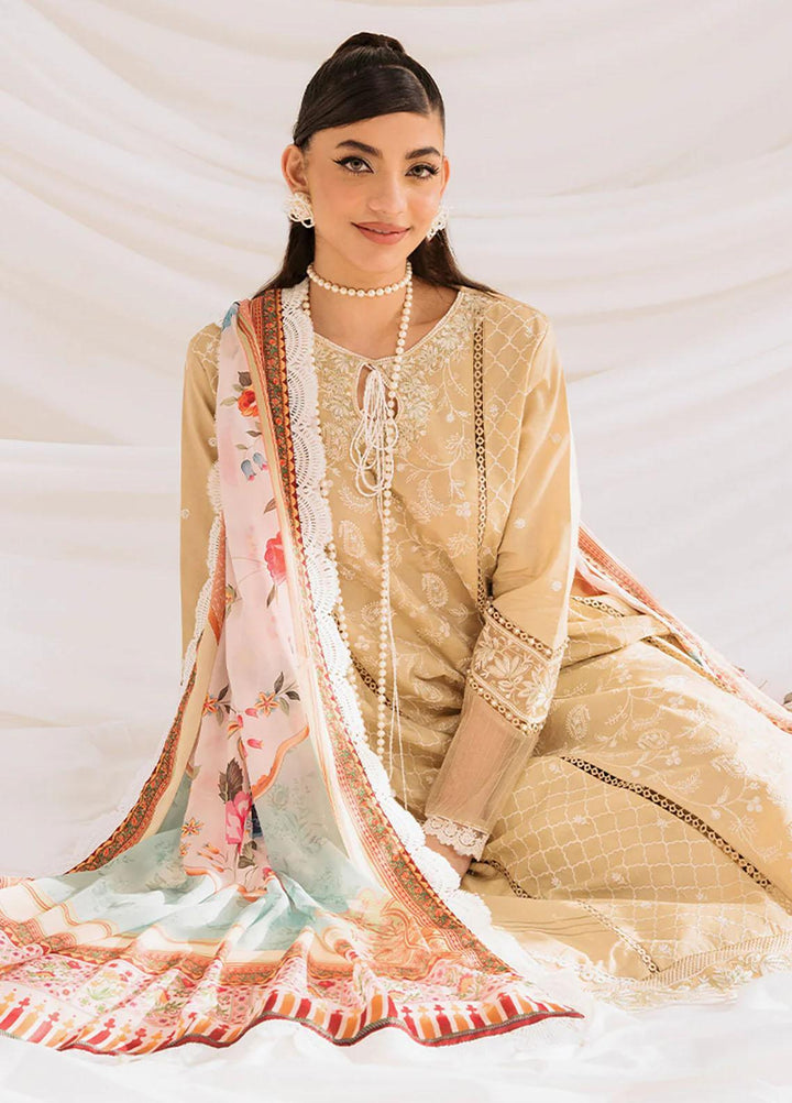 French Garden By Faixa Faixal Embroidered Lawn Suits Unstitched 3 Piece FFX23FG Cecelia - Eid Collection