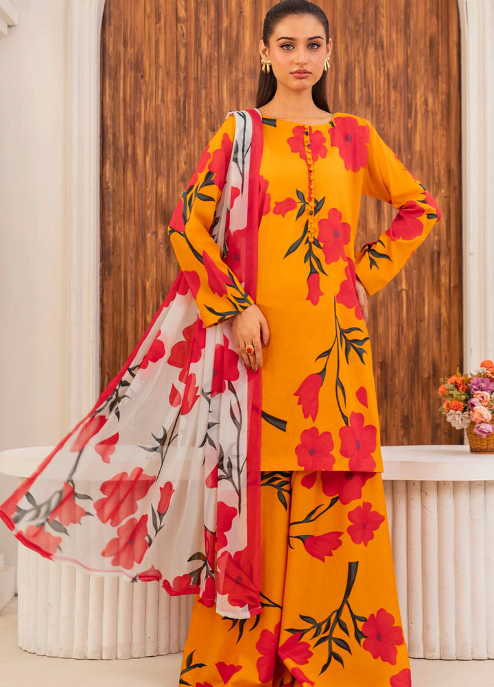Frilly Flowers by Feathers Printed Lawn 3 Piece Suits Harmix