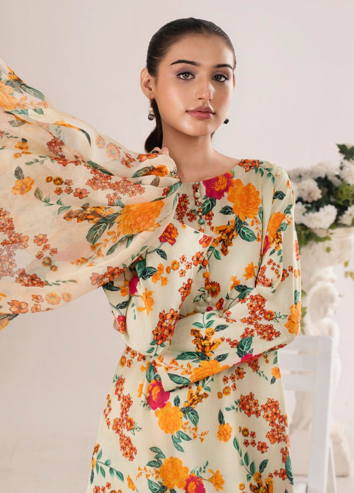 Frilly Flowers by Feathers Printed Lawn 3 Piece Suits Prizon