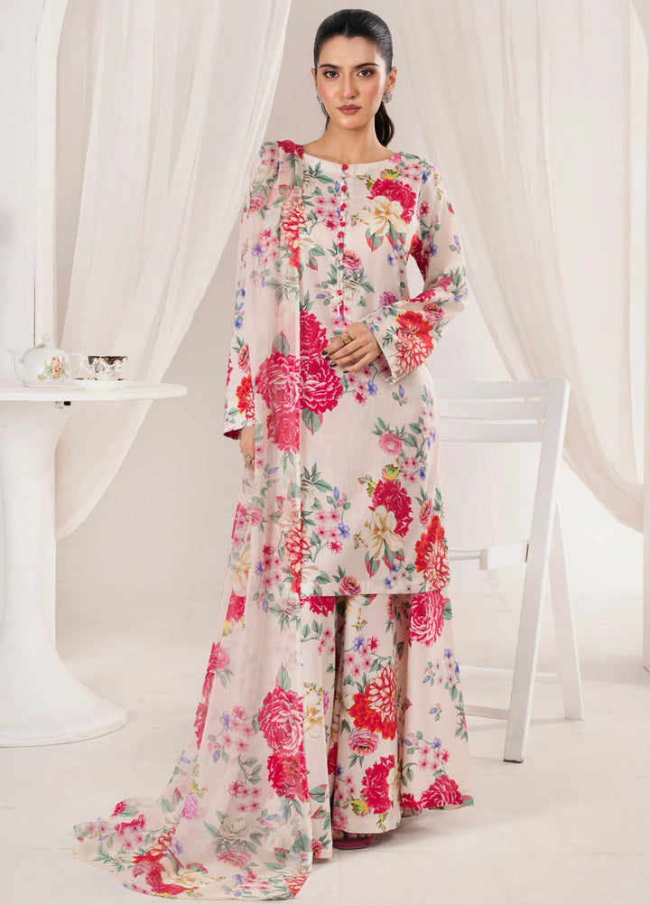 Frilly Flowers by Feathers Printed Lawn 3 Piece Suits Vibren
