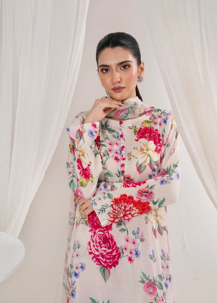 Frilly Flowers by Feathers Printed Lawn 3 Piece Suits Vibren