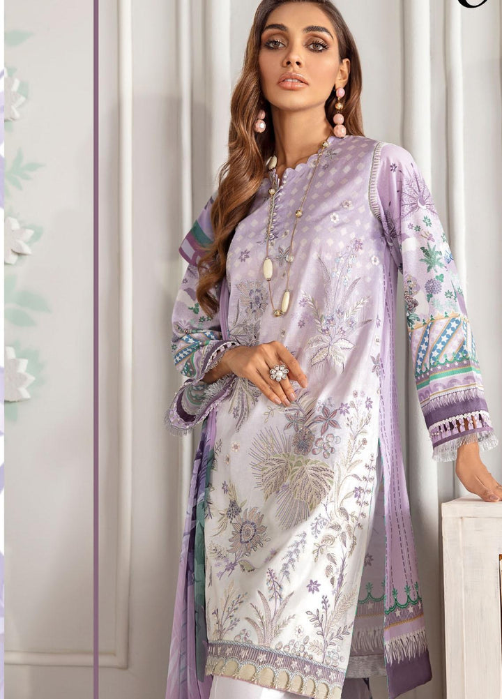 Fuchsia by Baroque Embroidered Lawn Suits Unstitched 3 Piece BQ21F 07 Wurud - Summer Collection