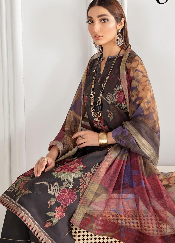 Fuchsia by Baroque Embroidered Lawn Suits Unstitched 3 Piece BQ21F 08 Ghusoon - Summer Collection