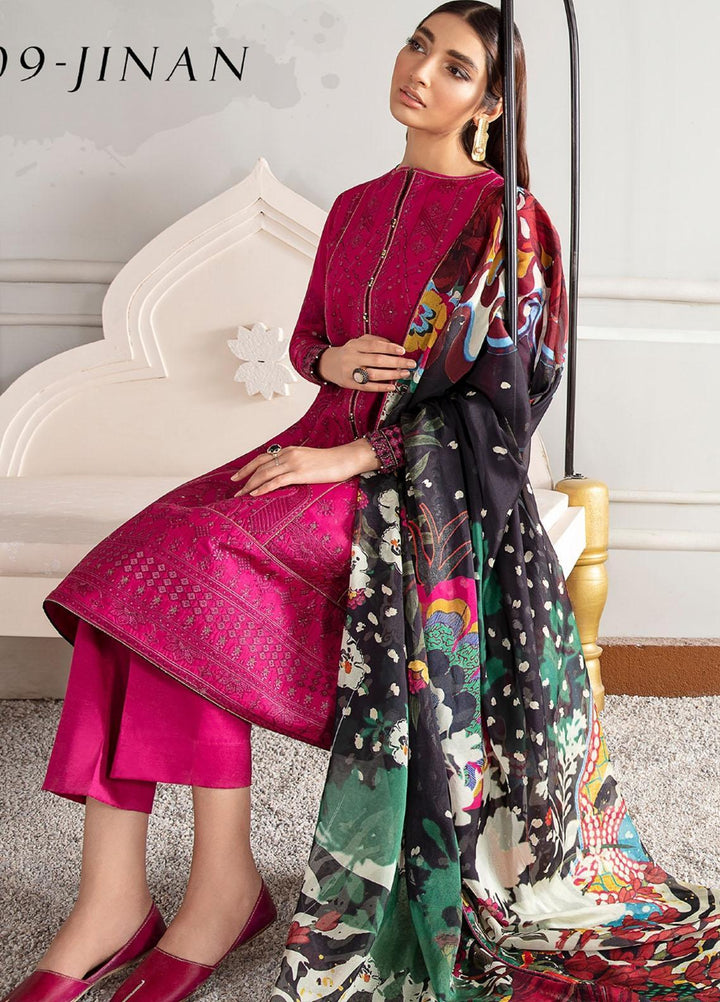 Fuchsia by Baroque Embroidered Lawn Suits Unstitched 3 Piece BQ21F 09 Jinan - Summer Collection