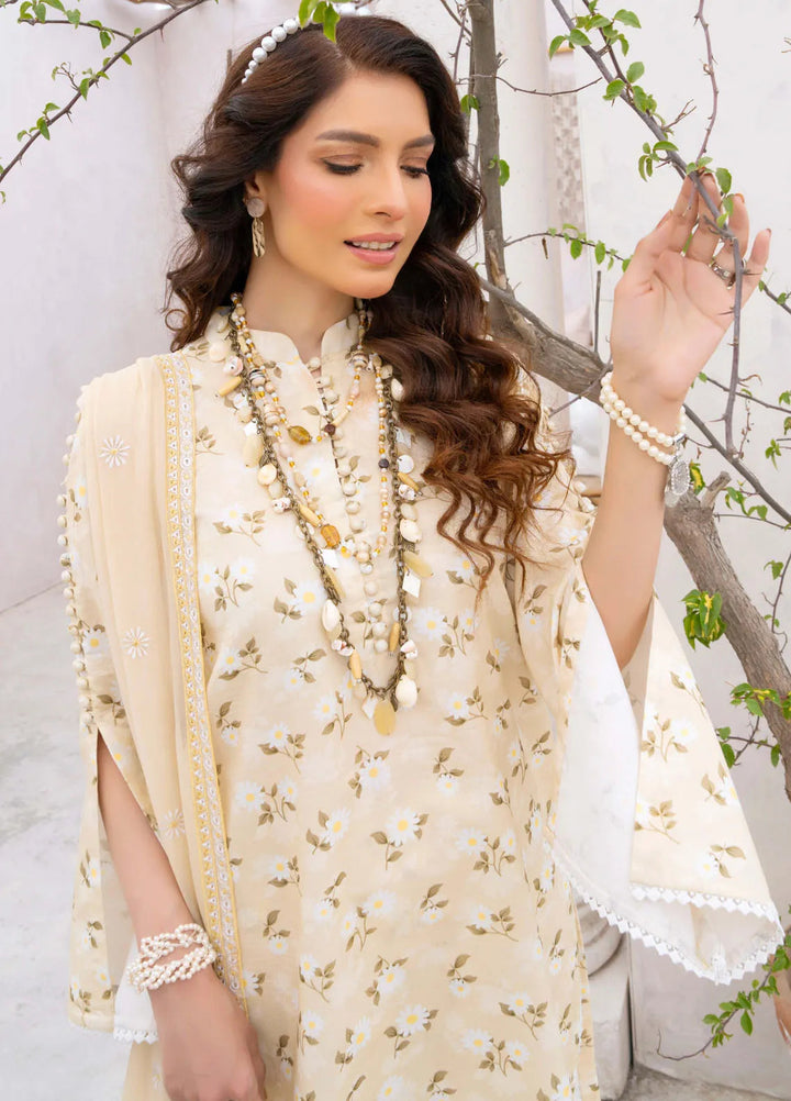 Gardenia By Humdum Embroidered Lawn Suit Unstitched 3 Piece HD24G3 D-04 - Summer Collection