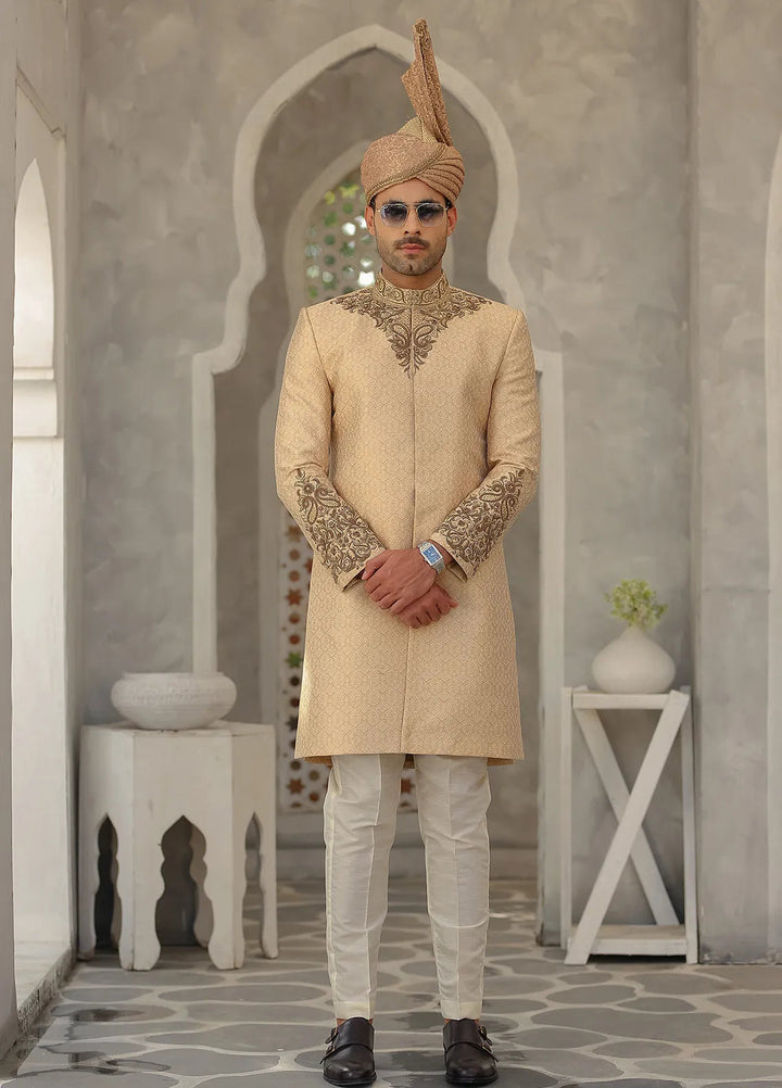 Gem Garments Jamawar Formal Men Sherwani - Naz